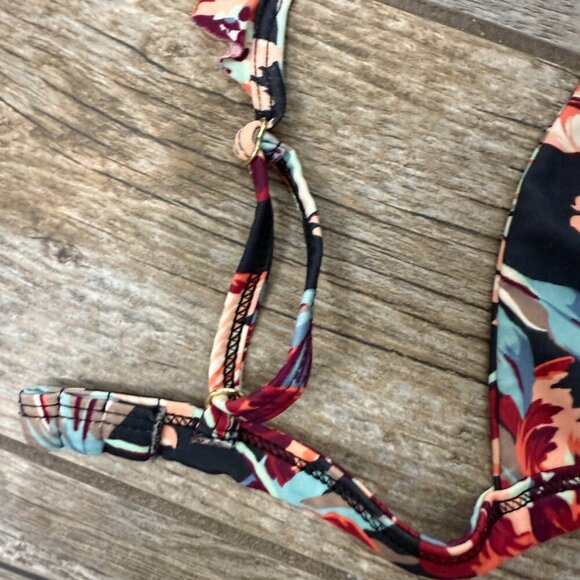 Tori Praver 'Adriana' Ruffled Bralette Bikini Top in STORM FLORAL - Picture 10 of 15